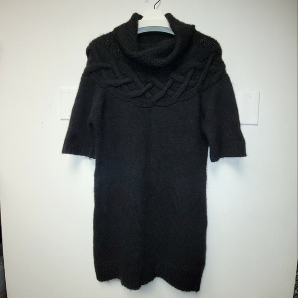 Theory Mirna Warmth Wool Cashmere Black Turtleneck Sweater Dress Tunic S… - Picture 13 of 16